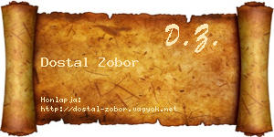 Dostal Zobor névjegykártya